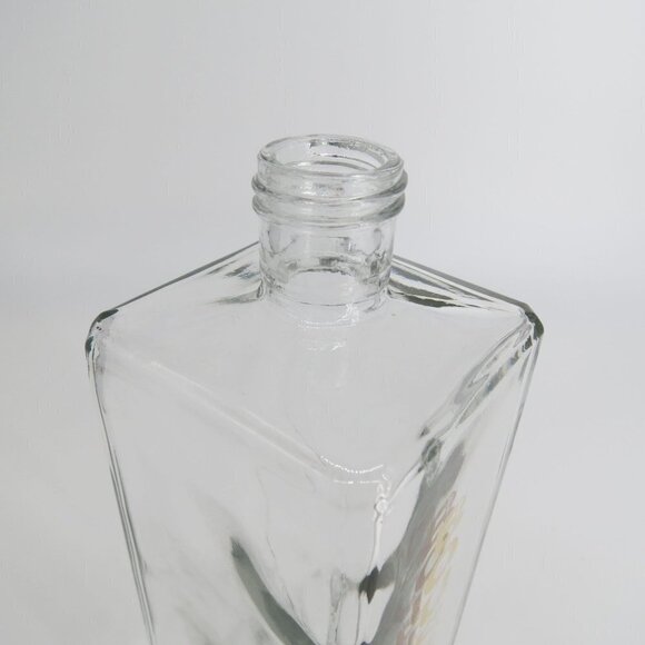 VINTAGE Midcentury Glass Gold Bourbon Decanter Bottle Barware - Picture 7 of 7